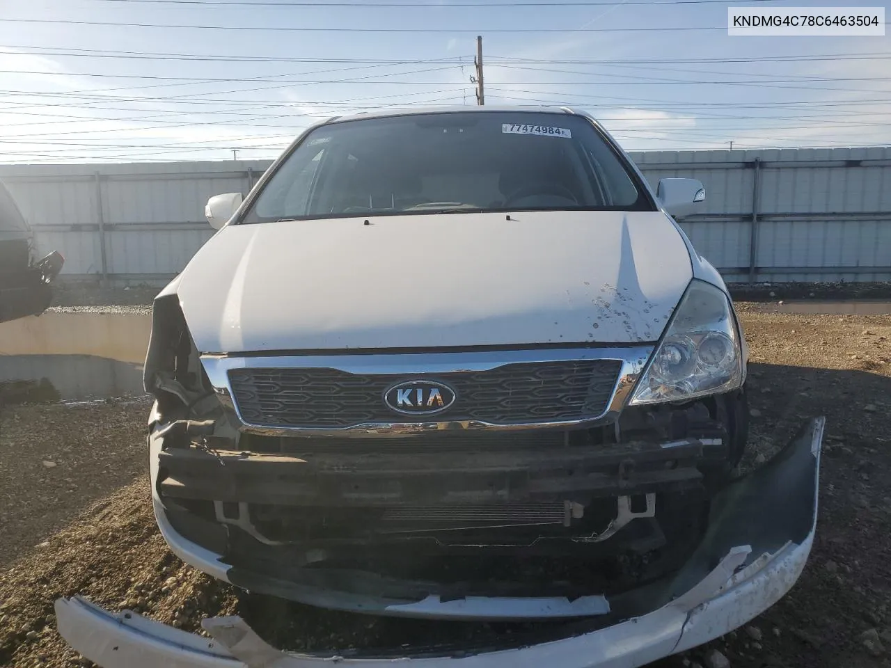 2012 Kia Sedona Lx VIN: KNDMG4C78C6463504 Lot: 77474984