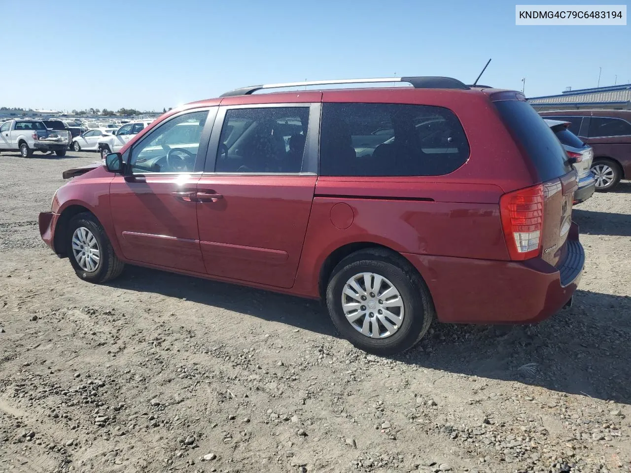 2012 Kia Sedona Lx VIN: KNDMG4C79C6483194 Lot: 77485374