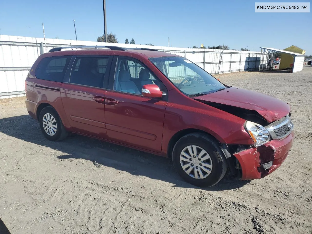 2012 Kia Sedona Lx VIN: KNDMG4C79C6483194 Lot: 77485374