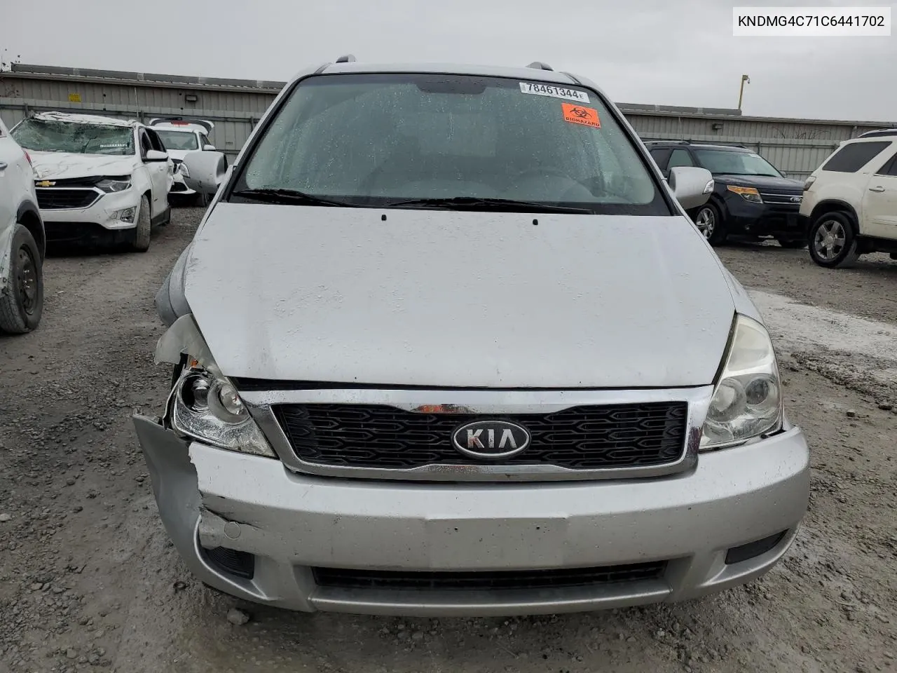 2012 Kia Sedona Lx VIN: KNDMG4C71C6441702 Lot: 78461344