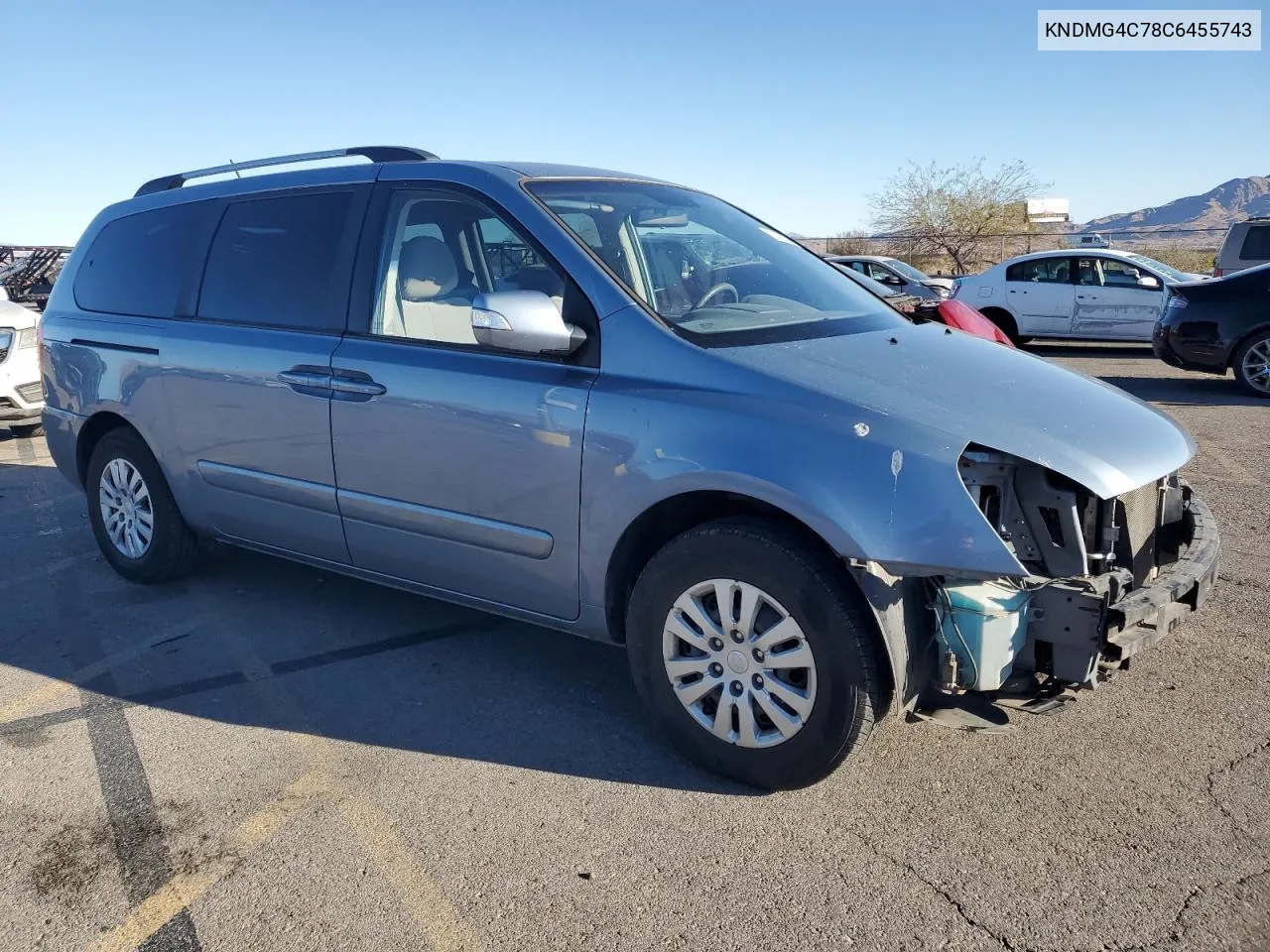 2012 Kia Sedona Lx VIN: KNDMG4C78C6455743 Lot: 79447144