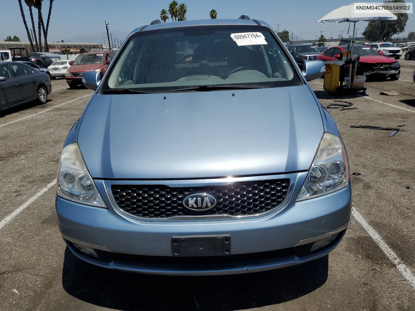 2014 Kia Sedona Lx VIN: KNDMG4C70E6549022 Lot: 60947764