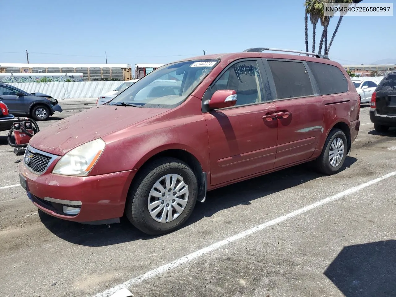 2014 Kia Sedona Lx VIN: KNDMG4C72E6580997 Lot: 60948224