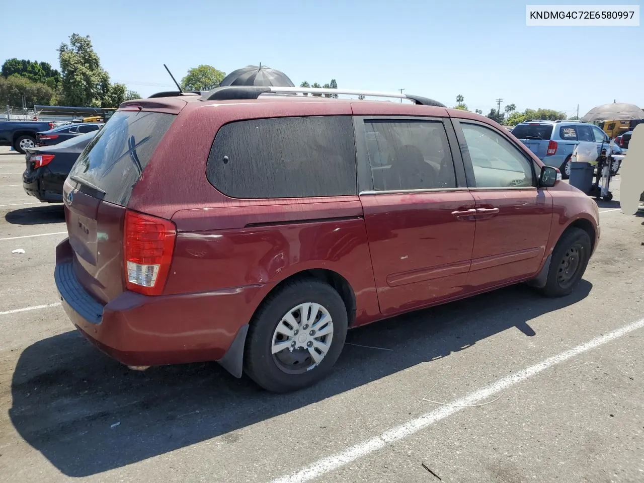 2014 Kia Sedona Lx VIN: KNDMG4C72E6580997 Lot: 60948224