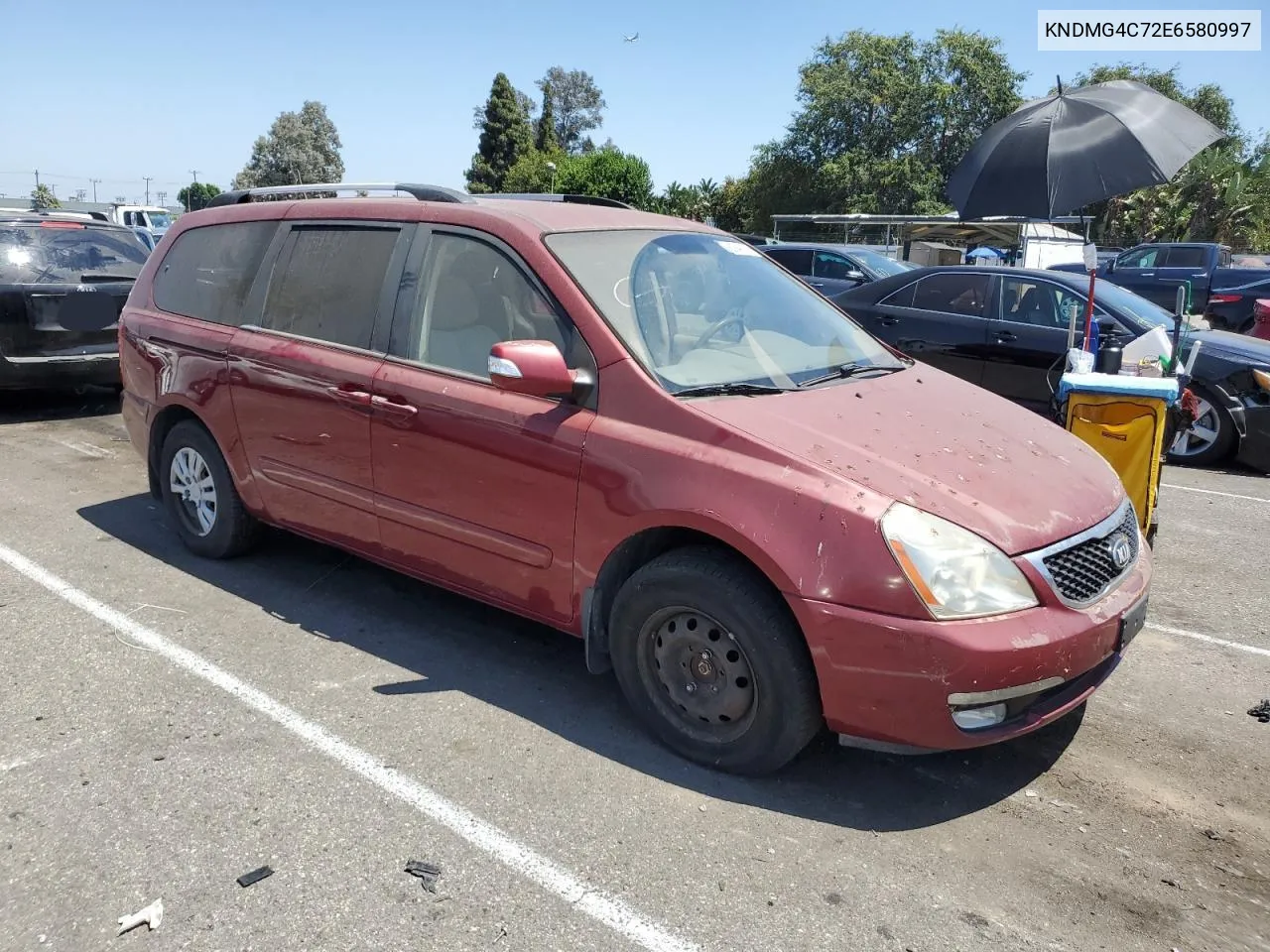 2014 Kia Sedona Lx VIN: KNDMG4C72E6580997 Lot: 60948224