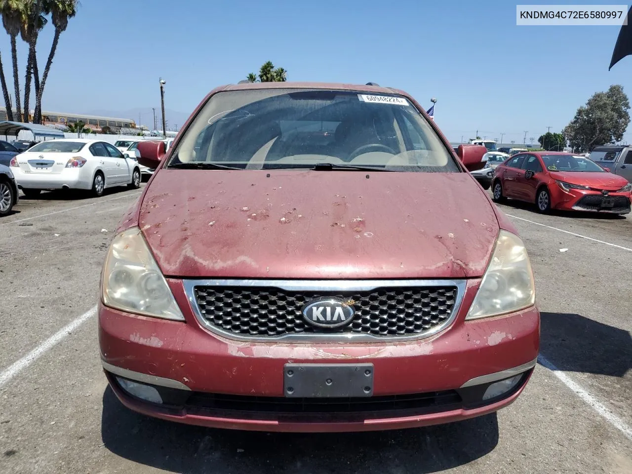 2014 Kia Sedona Lx VIN: KNDMG4C72E6580997 Lot: 60948224