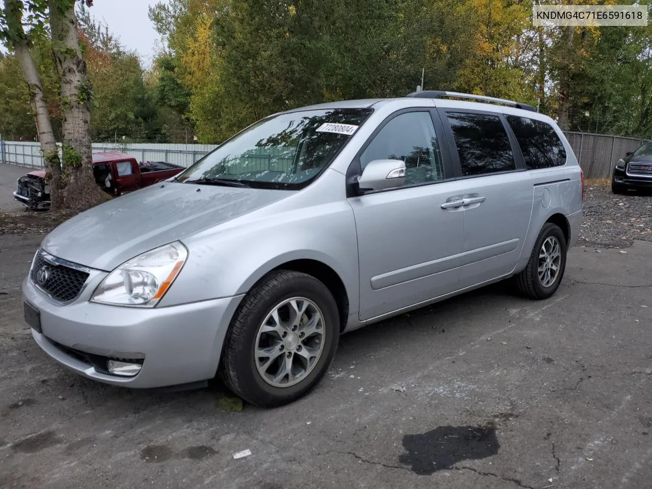 2014 Kia Sedona Lx VIN: KNDMG4C71E6591618 Lot: 77280804