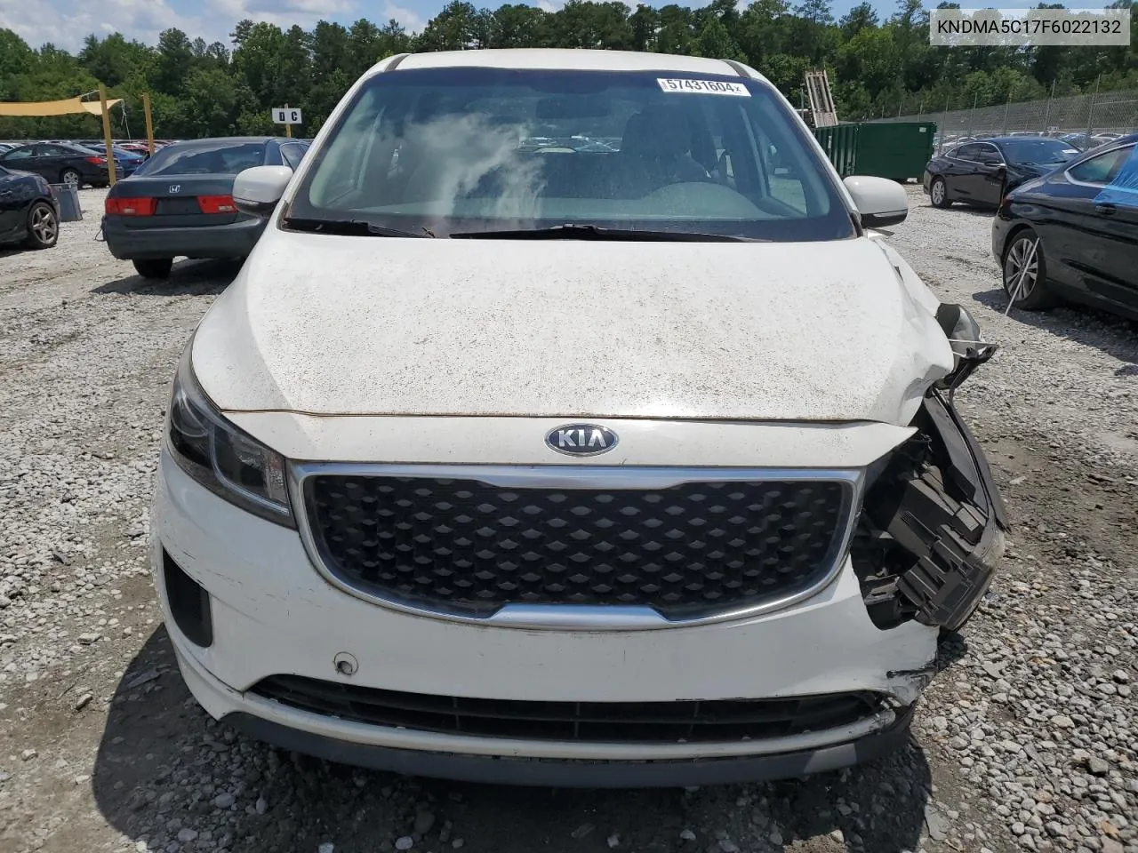 2015 Kia Sedona L VIN: KNDMA5C17F6022132 Lot: 57431604