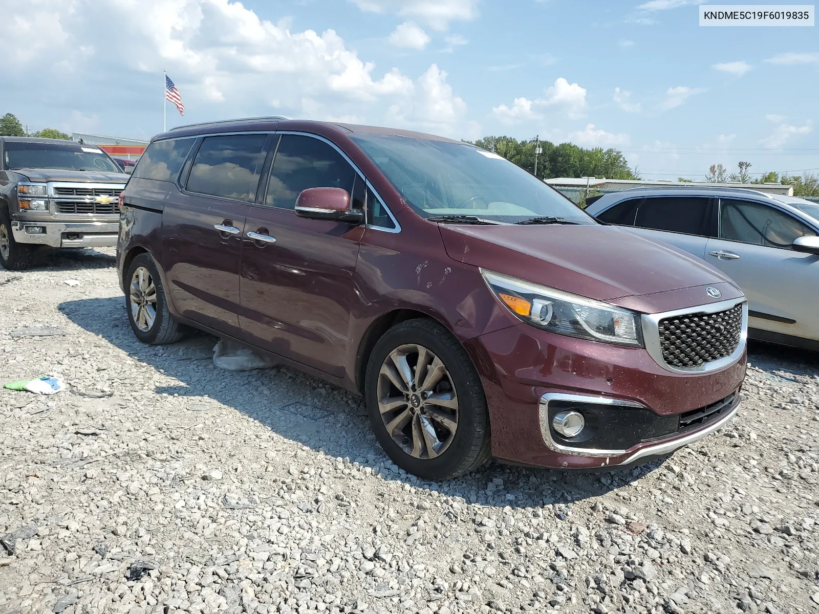 2015 Kia Sedona Sxl VIN: KNDME5C19F6019835 Lot: 66563964