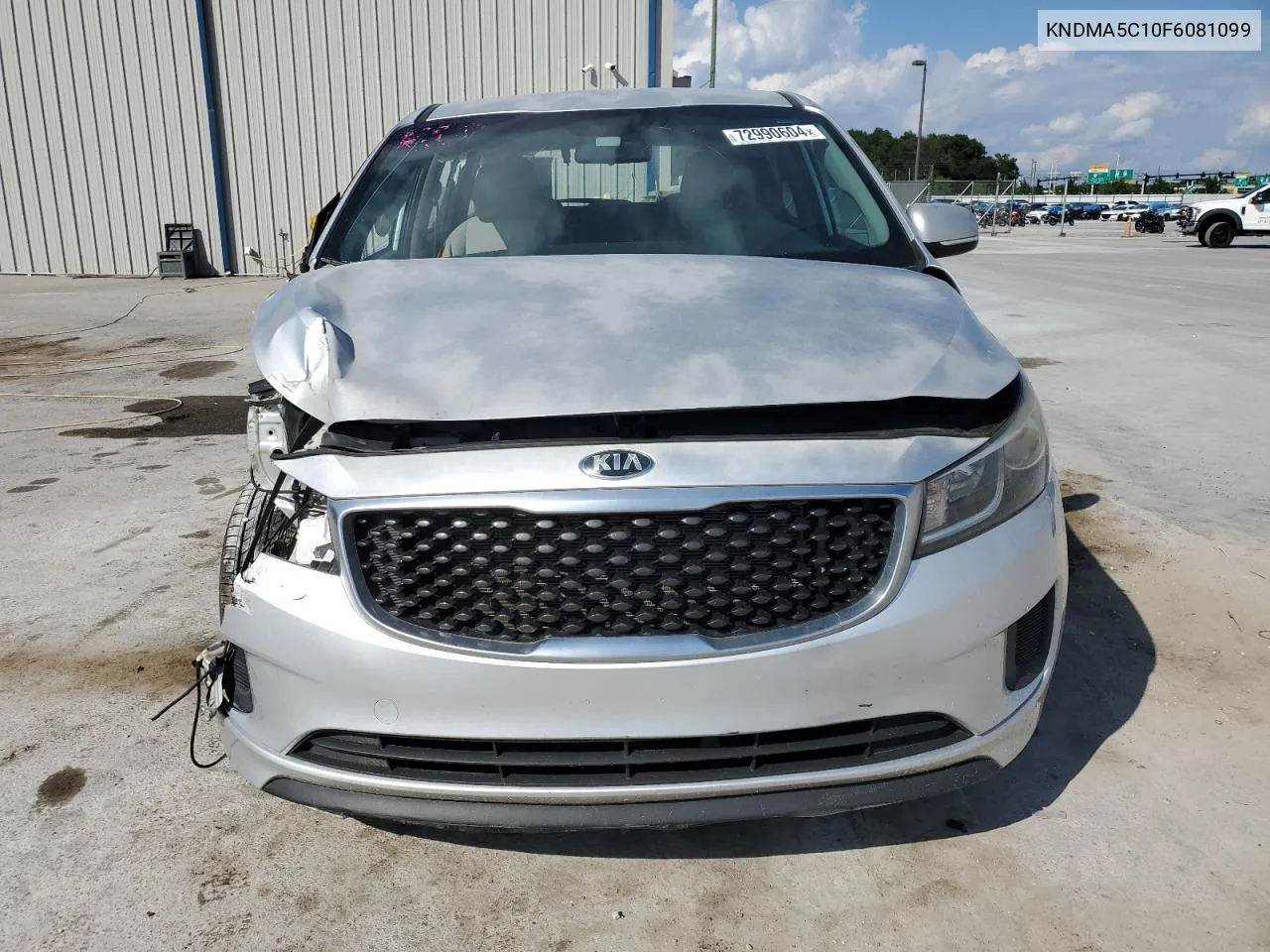 2015 Kia Sedona L VIN: KNDMA5C10F6081099 Lot: 72990604