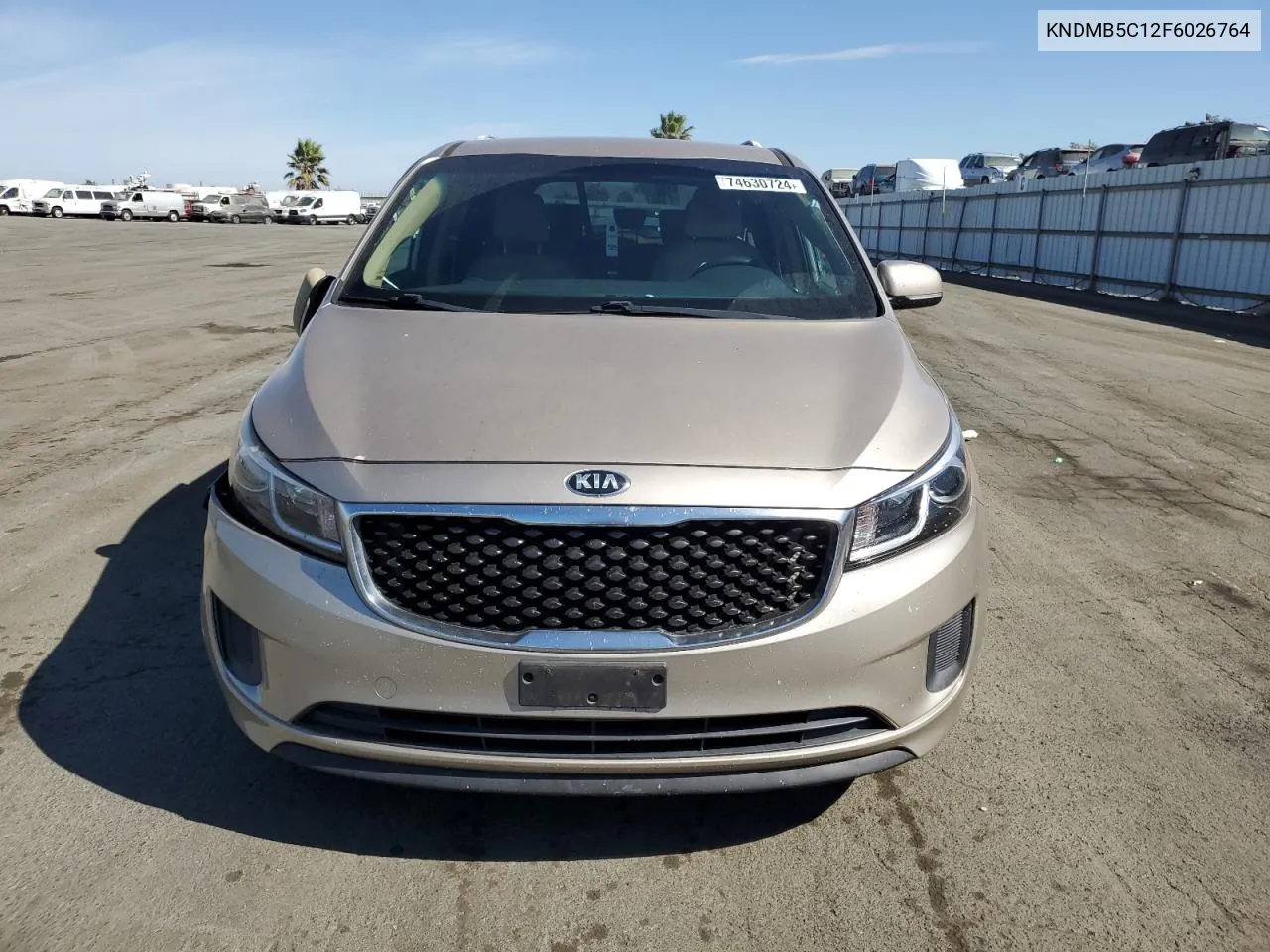 2015 Kia Sedona Lx VIN: KNDMB5C12F6026764 Lot: 74630724