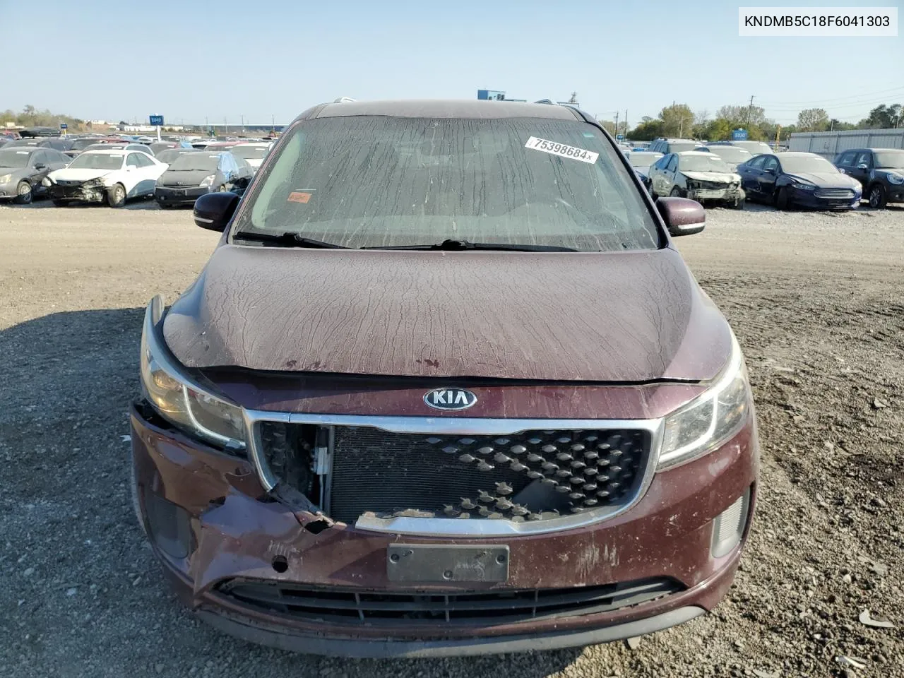 2015 Kia Sedona Lx VIN: KNDMB5C18F6041303 Lot: 75398684