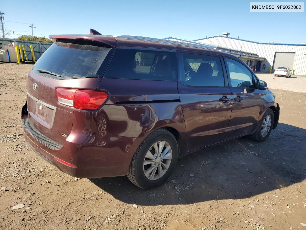 2015 Kia Sedona Lx VIN: KNDMB5C19F6022002 Lot: 76500854