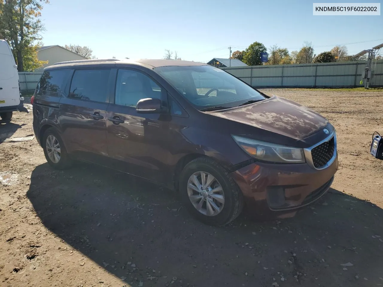 2015 Kia Sedona Lx VIN: KNDMB5C19F6022002 Lot: 76500854