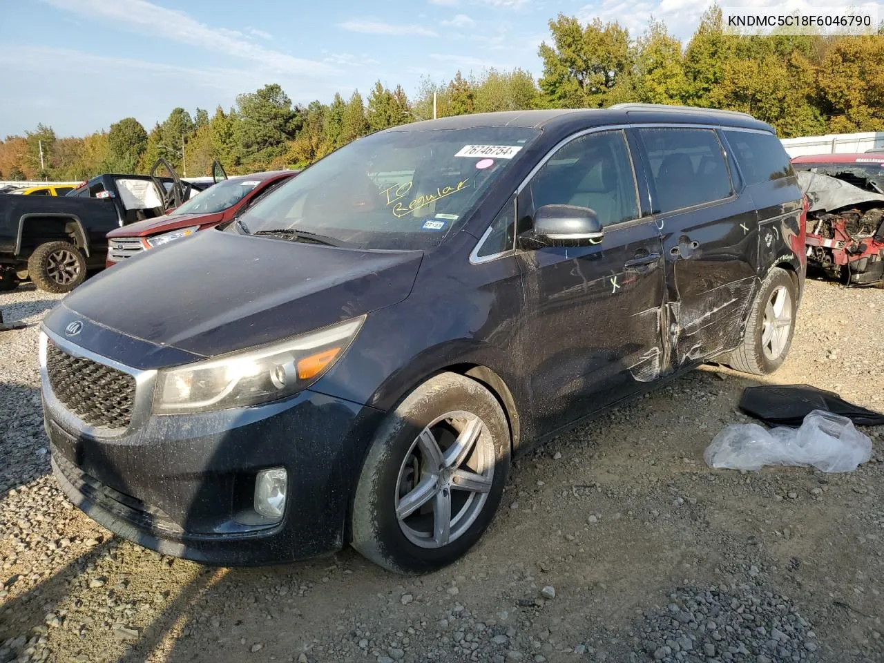 2015 Kia Sedona Ex VIN: KNDMC5C18F6046790 Lot: 76746754