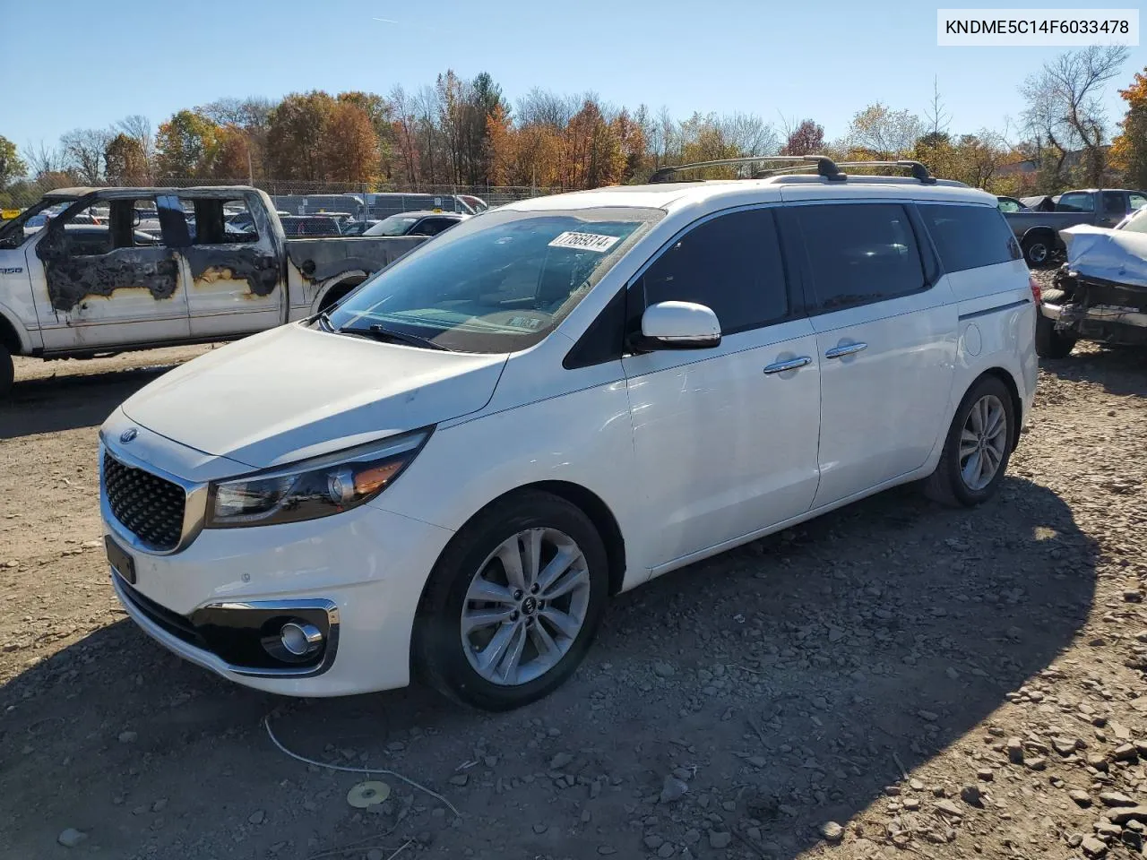 2015 Kia Sedona Sxl VIN: KNDME5C14F6033478 Lot: 77669314