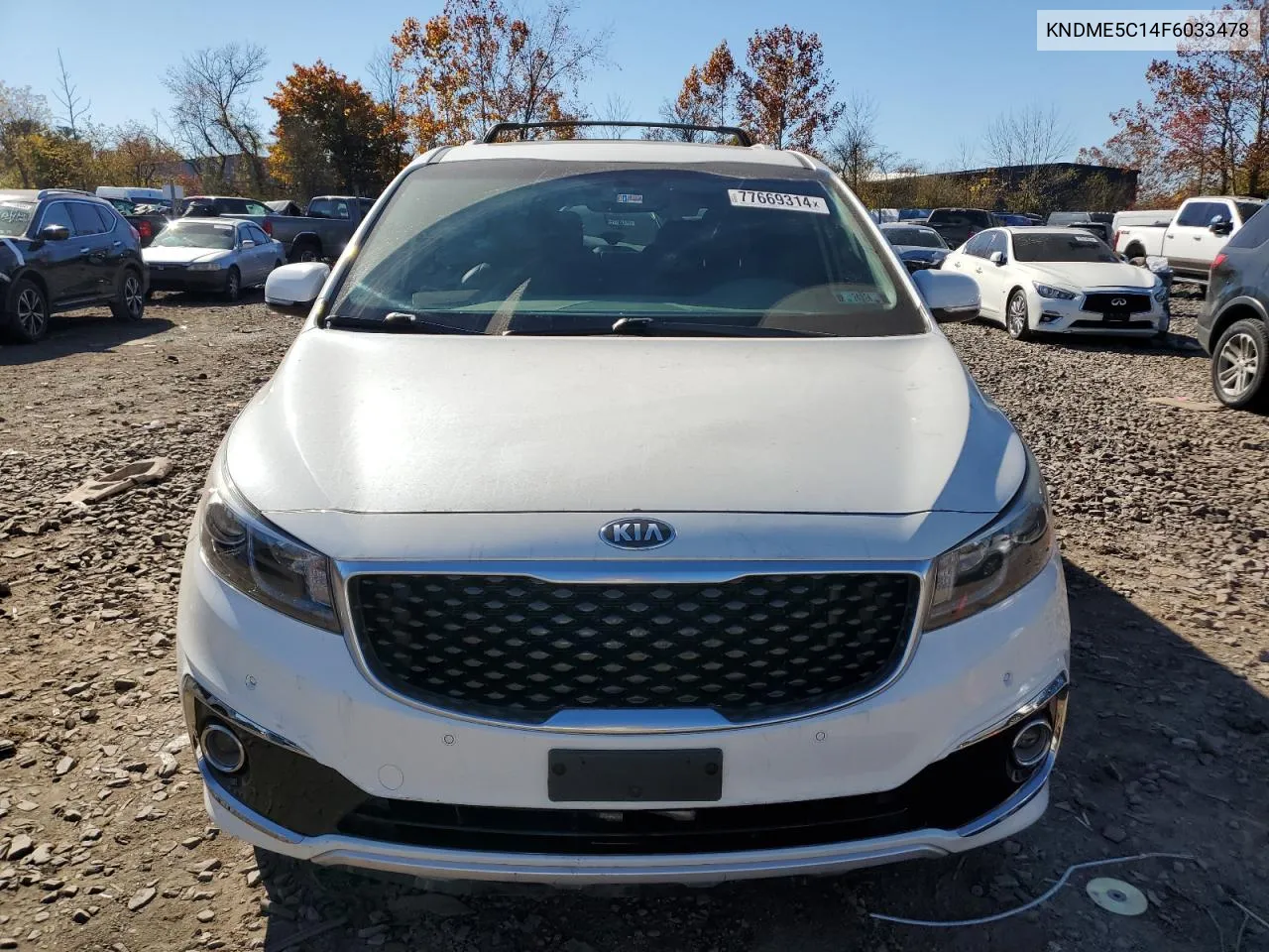 2015 Kia Sedona Sxl VIN: KNDME5C14F6033478 Lot: 77669314