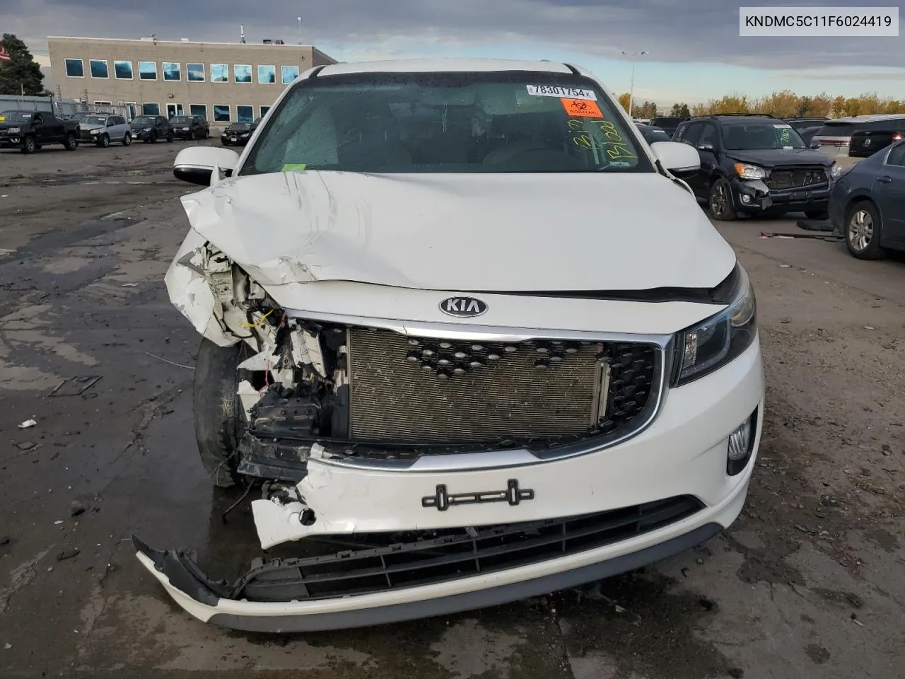 2015 Kia Sedona Ex VIN: KNDMC5C11F6024419 Lot: 78301754