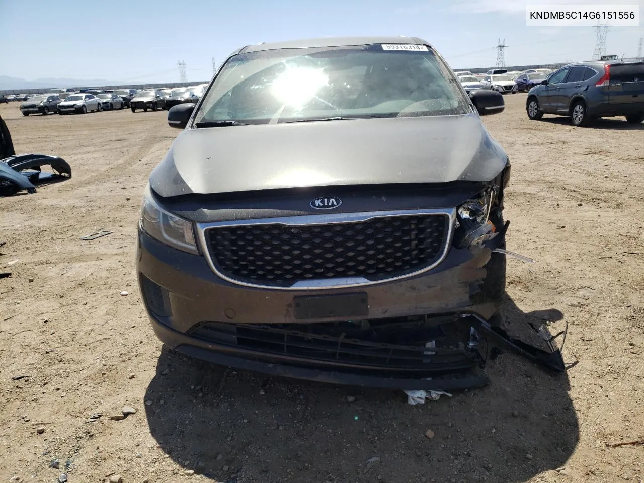 2016 Kia Sedona Lx VIN: KNDMB5C14G6151556 Lot: 59316314