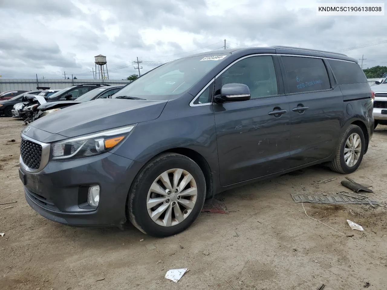 2016 Kia Sedona Ex VIN: KNDMC5C19G6138038 Lot: 61634964