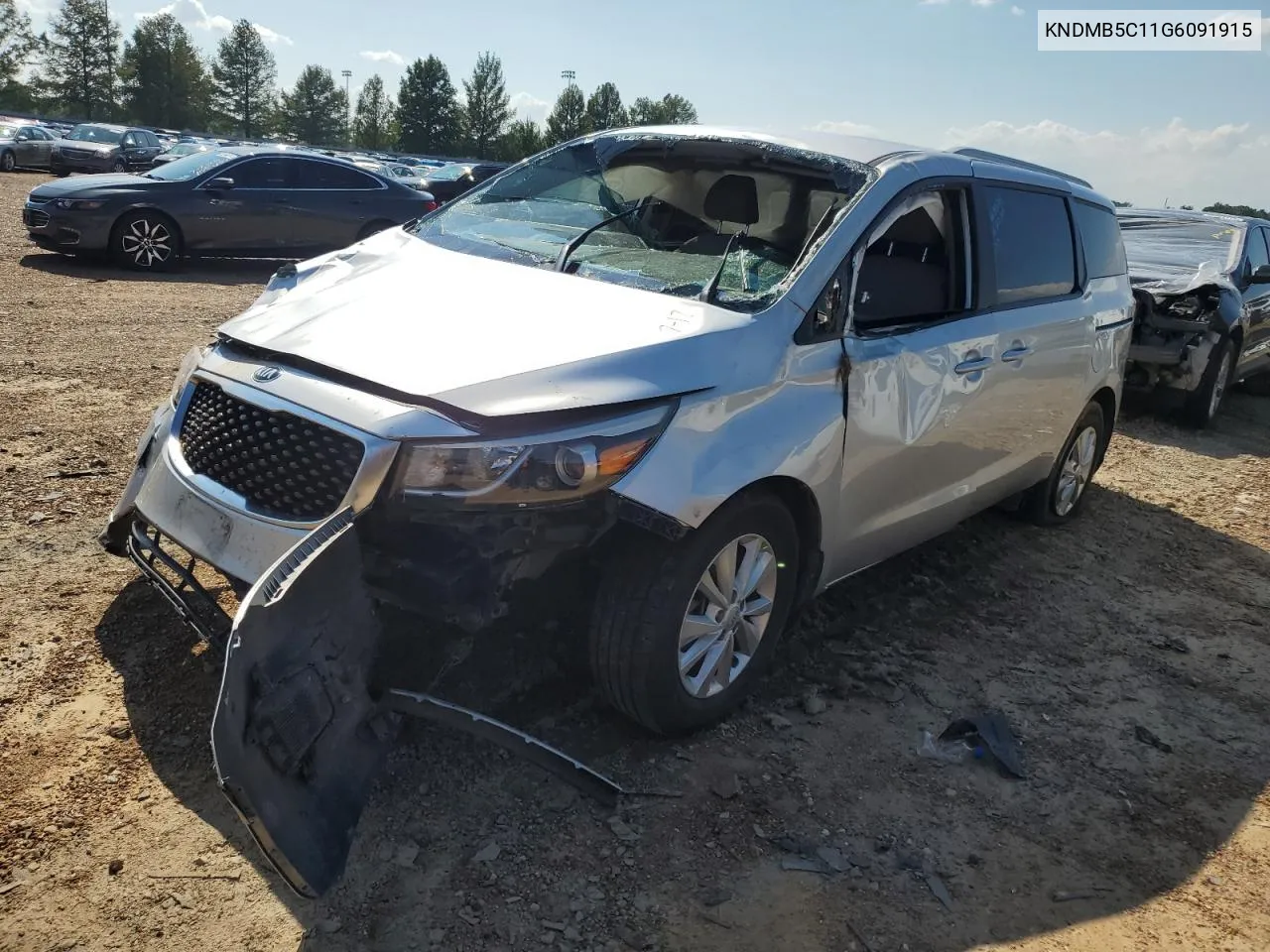 2016 Kia Sedona Lx VIN: KNDMB5C11G6091915 Lot: 62671834