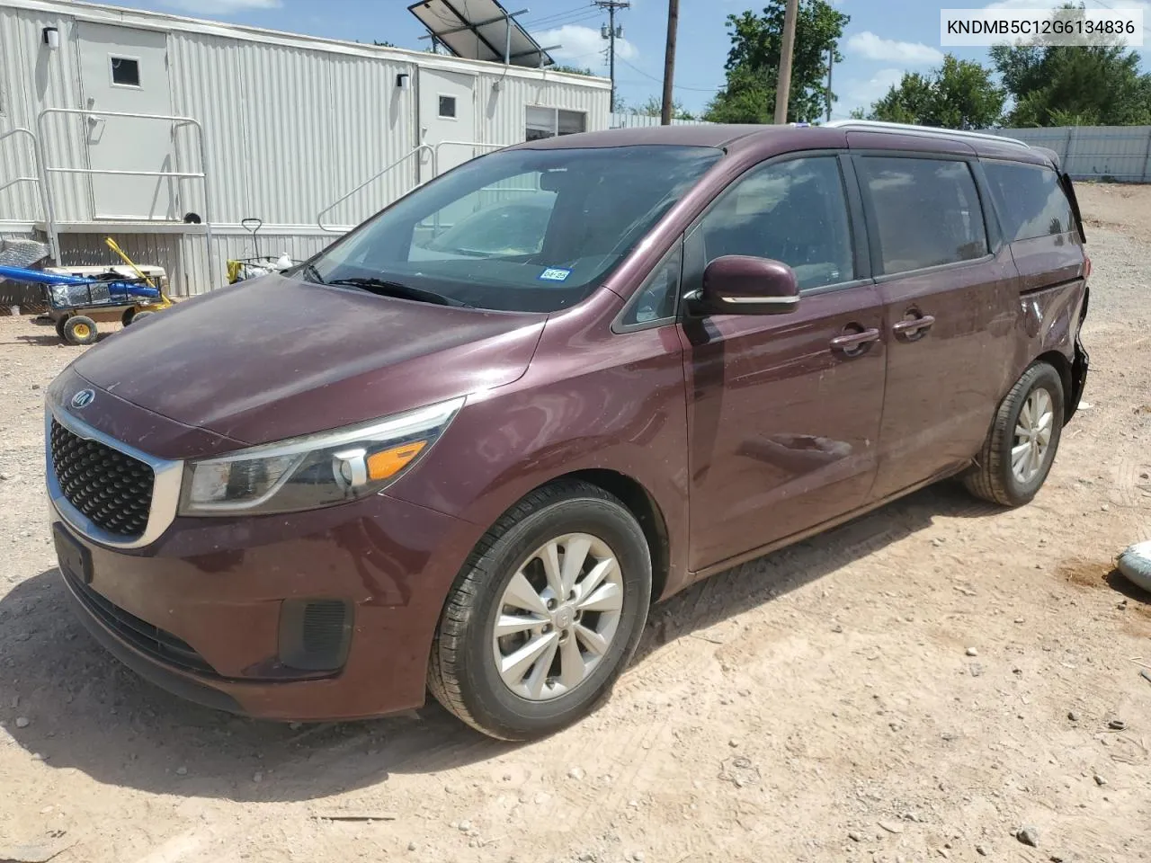 2016 Kia Sedona Lx VIN: KNDMB5C12G6134836 Lot: 65430884