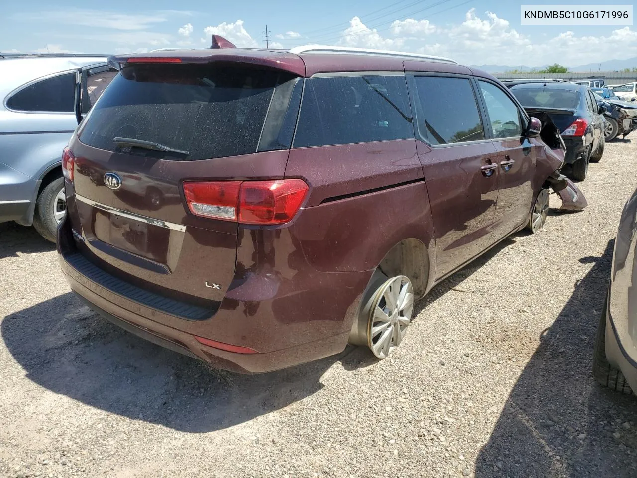 2016 Kia Sedona Lx VIN: KNDMB5C10G6171996 Lot: 65682114