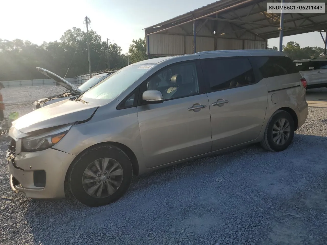 2016 Kia Sedona Lx VIN: KNDMB5C17G6211443 Lot: 66979174