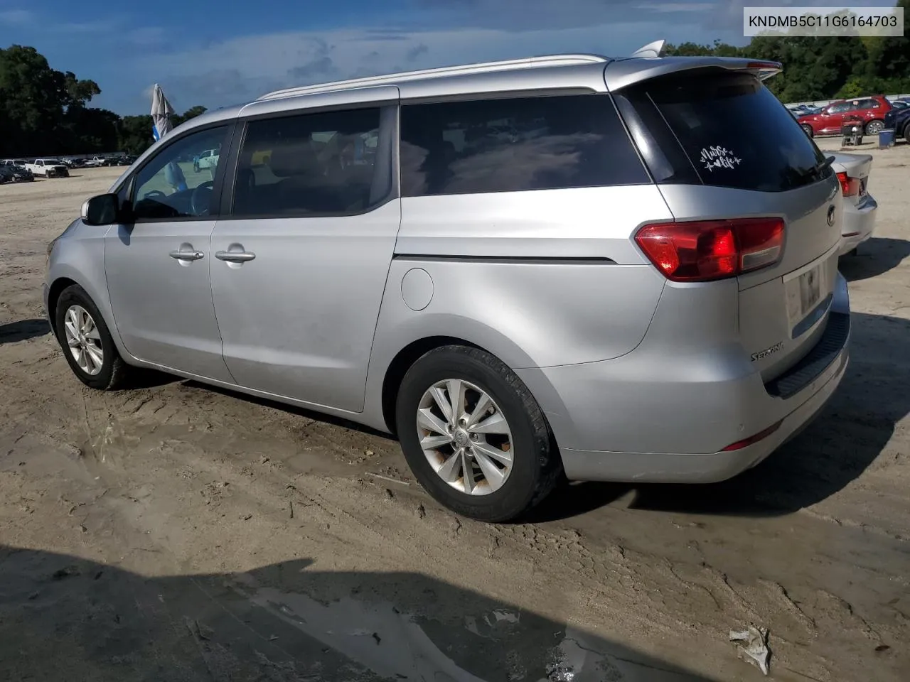 2016 Kia Sedona Lx VIN: KNDMB5C11G6164703 Lot: 69834924