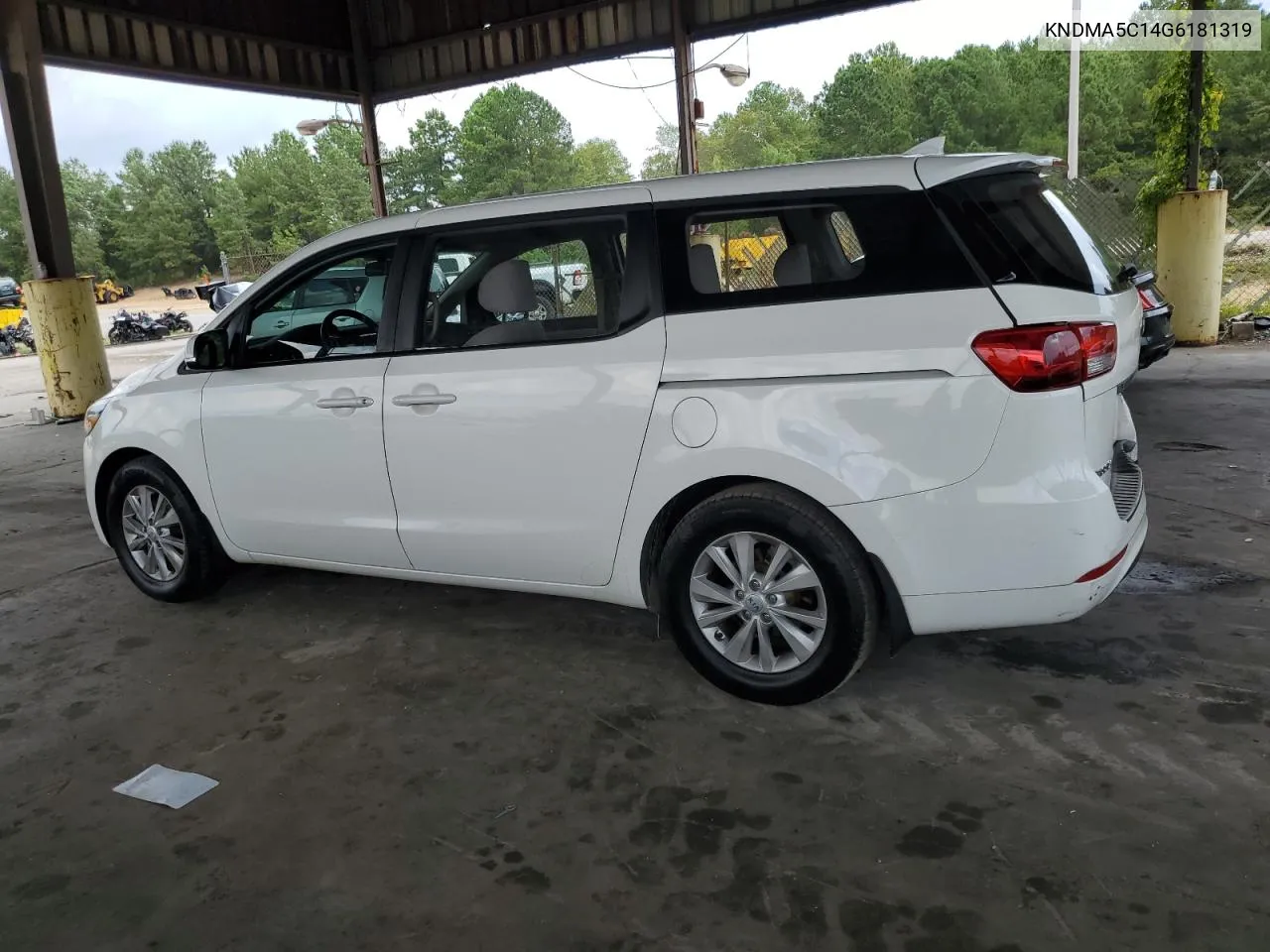 2016 Kia Sedona L VIN: KNDMA5C14G6181319 Lot: 70271944