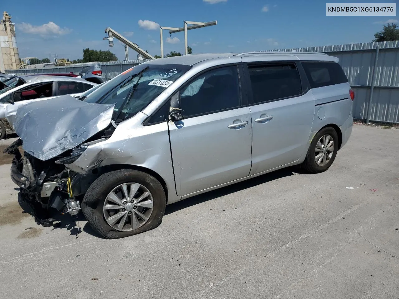 2016 Kia Sedona Lx VIN: KNDMB5C1XG6134776 Lot: 70317354