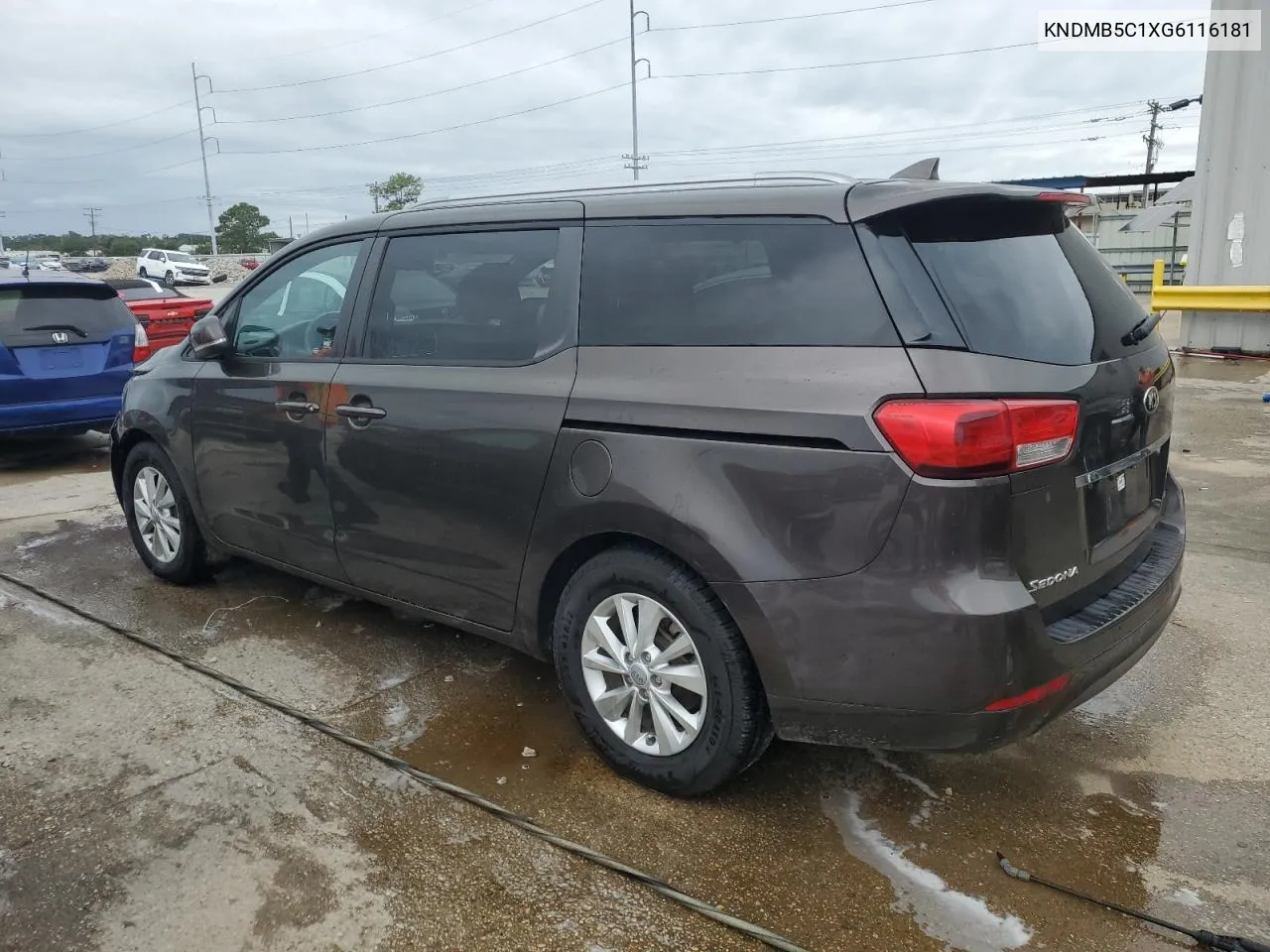 2016 Kia Sedona Lx VIN: KNDMB5C1XG6116181 Lot: 70609384