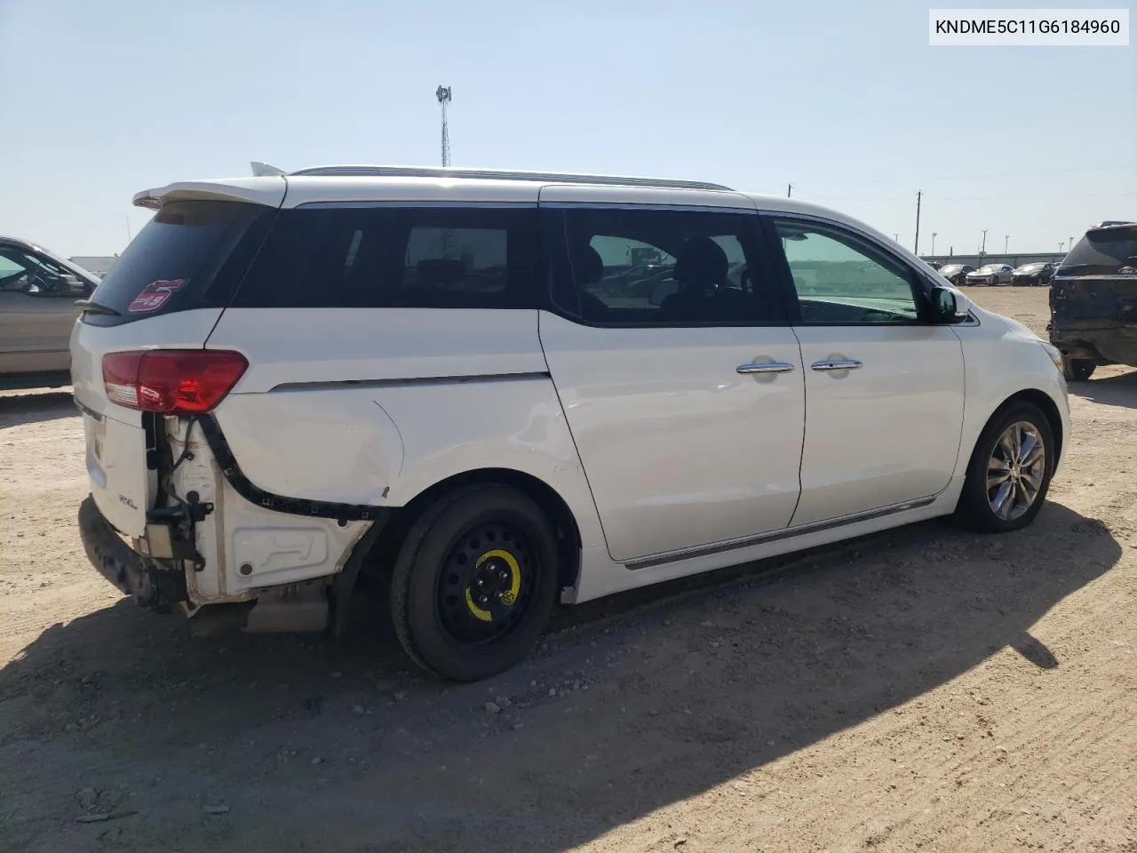 2016 Kia Sedona Sxl VIN: KNDME5C11G6184960 Lot: 71220884