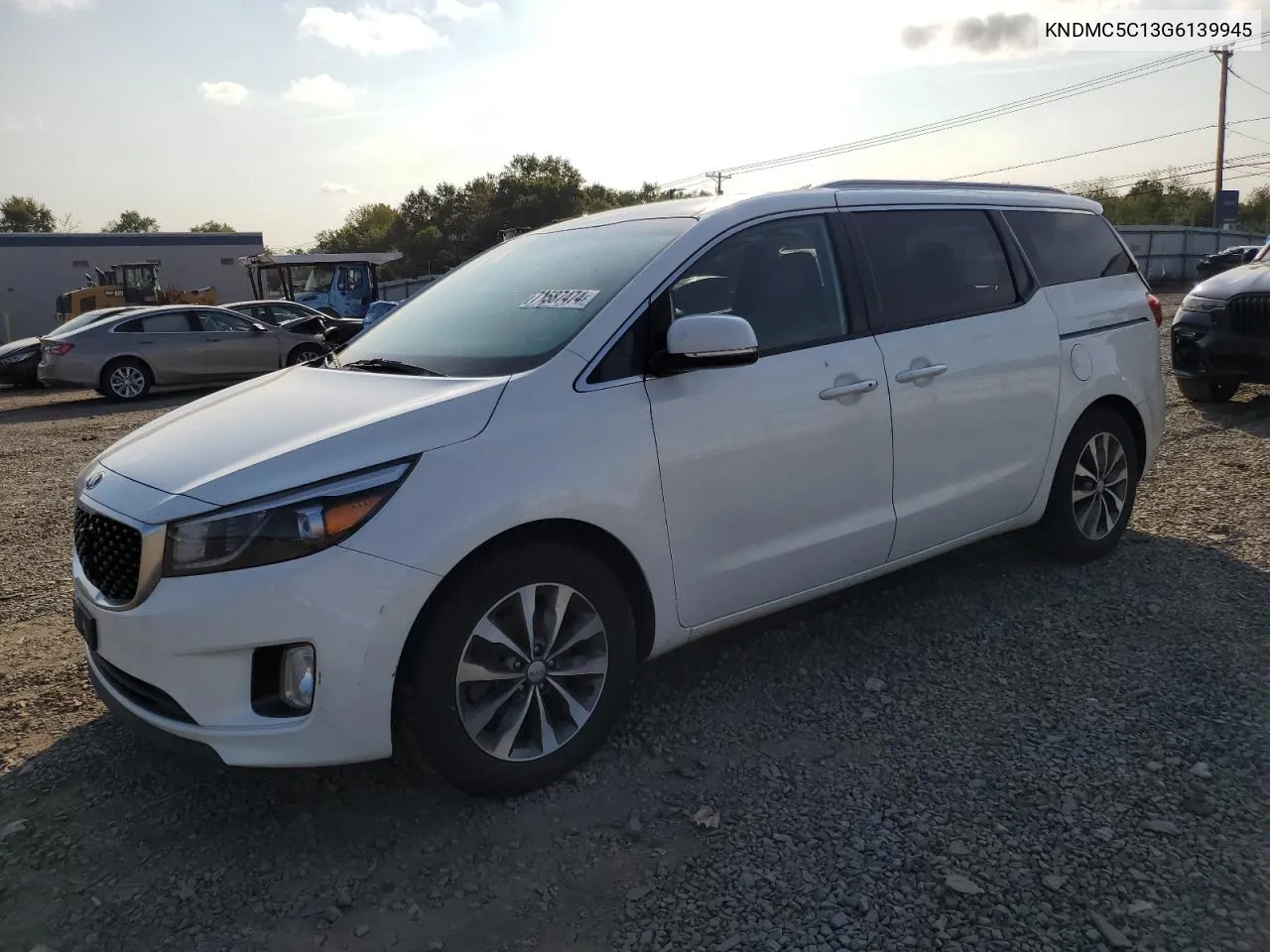 2016 Kia Sedona Ex VIN: KNDMC5C13G6139945 Lot: 71587474