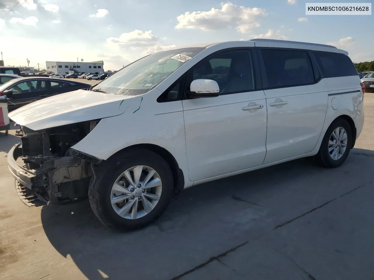 2016 Kia Sedona Lx VIN: KNDMB5C10G6216628 Lot: 71590864