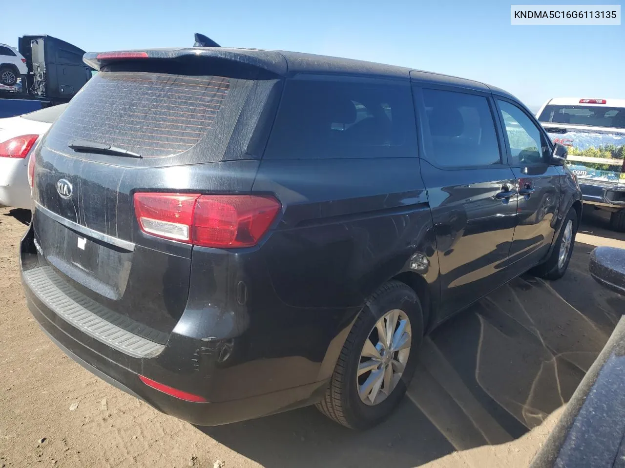 2016 Kia Sedona L VIN: KNDMA5C16G6113135 Lot: 72083184