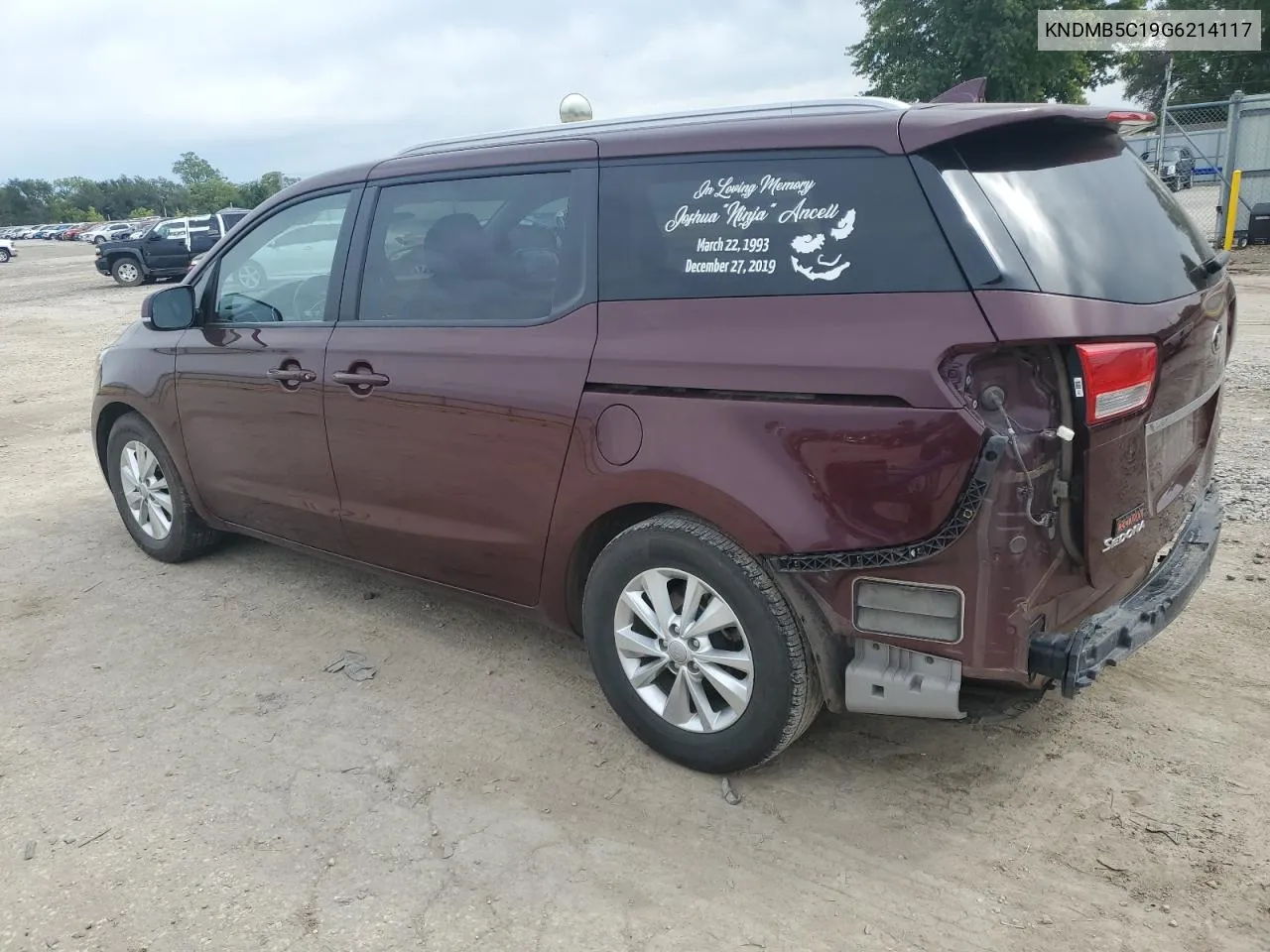 2016 Kia Sedona Lx VIN: KNDMB5C19G6214117 Lot: 72890134