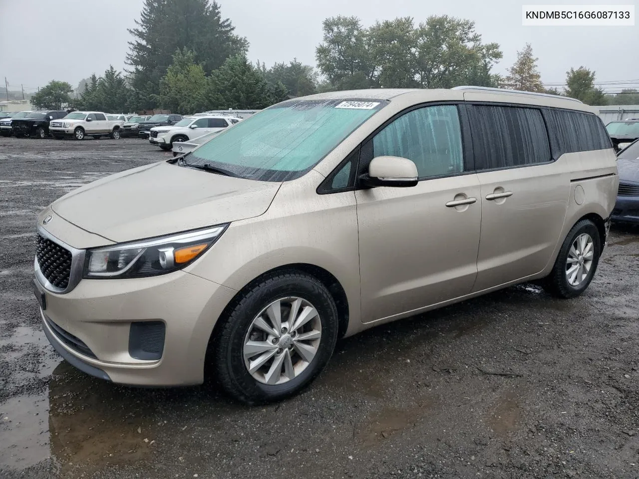 2016 Kia Sedona Lx VIN: KNDMB5C16G6087133 Lot: 72945074