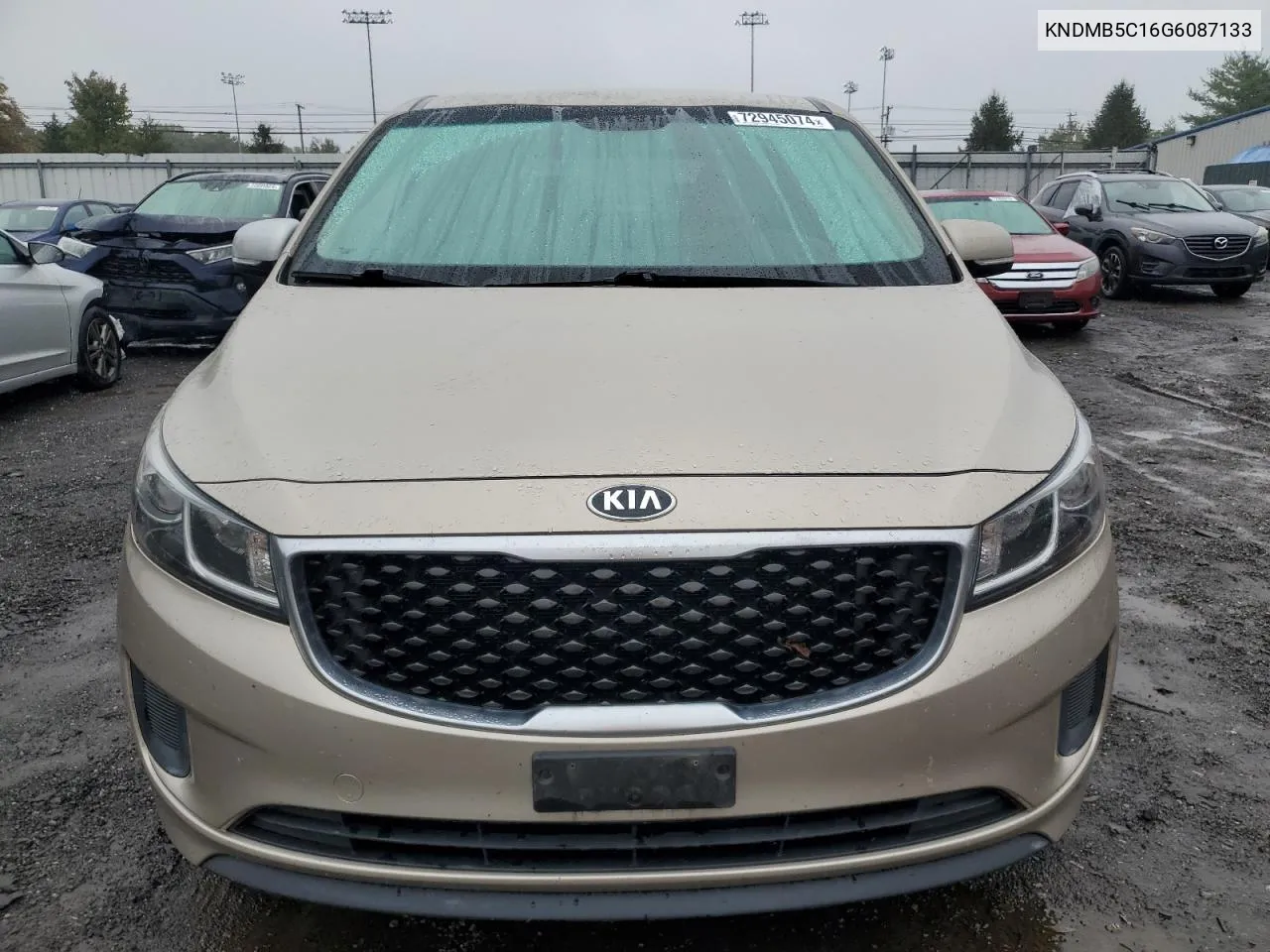 2016 Kia Sedona Lx VIN: KNDMB5C16G6087133 Lot: 72945074