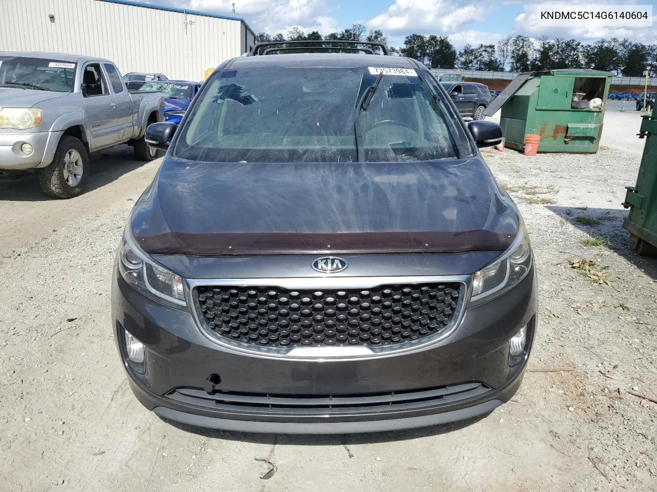 2016 Kia Sedona Ex VIN: KNDMC5C14G6140604 Lot: 73573984