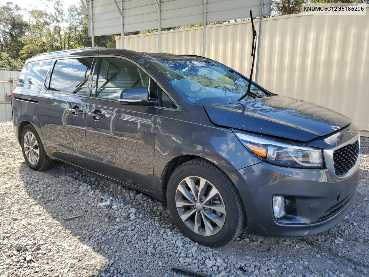 2016 Kia Sedona Ex VIN: KNDMC5C12G6186206 Lot: 74075674