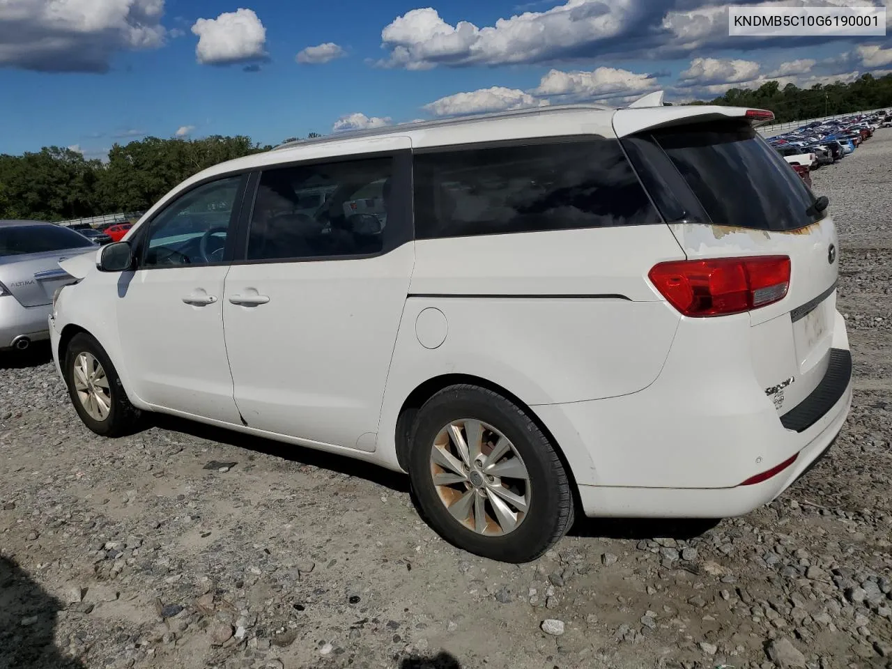 2016 Kia Sedona Lx VIN: KNDMB5C10G6190001 Lot: 74127464