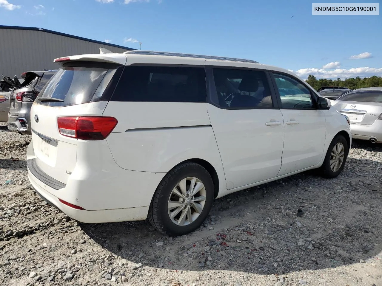 2016 Kia Sedona Lx VIN: KNDMB5C10G6190001 Lot: 74127464