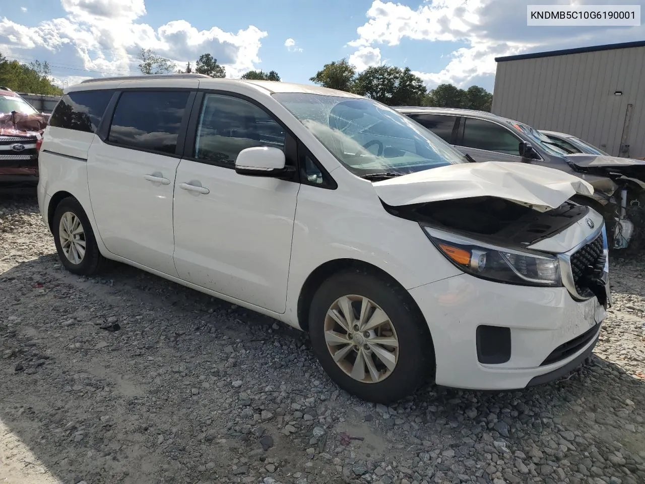 2016 Kia Sedona Lx VIN: KNDMB5C10G6190001 Lot: 74127464