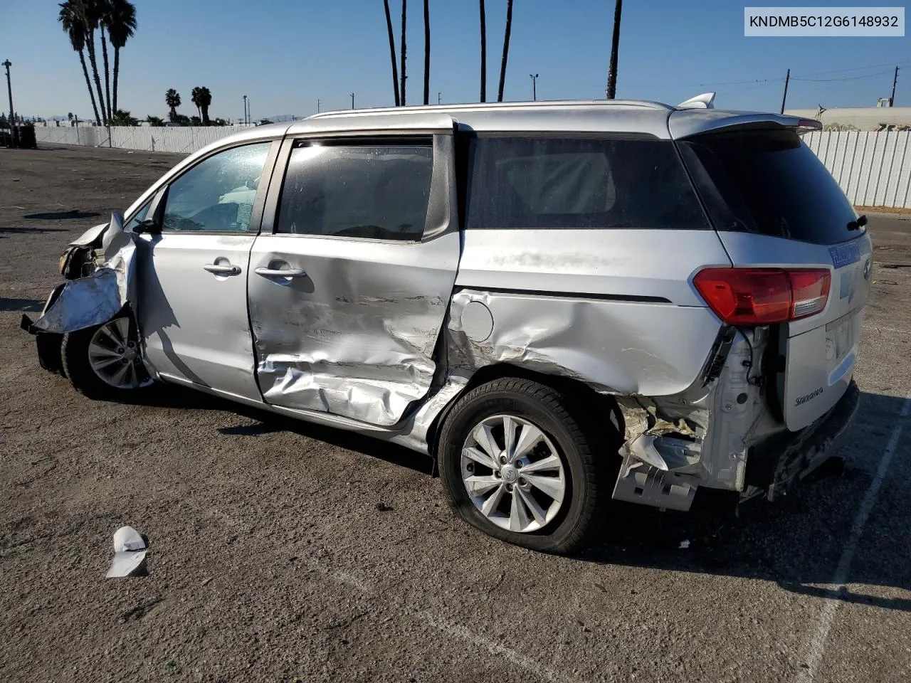 2016 Kia Sedona Lx VIN: KNDMB5C12G6148932 Lot: 74605424