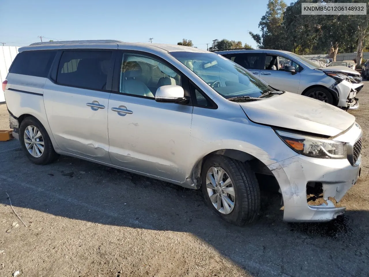 2016 Kia Sedona Lx VIN: KNDMB5C12G6148932 Lot: 74605424