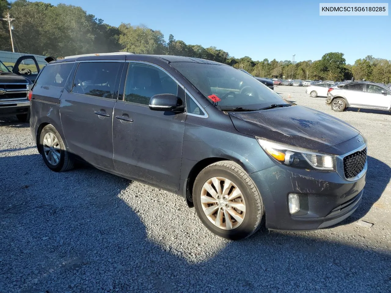 2016 Kia Sedona Ex VIN: KNDMC5C15G6180285 Lot: 74995074