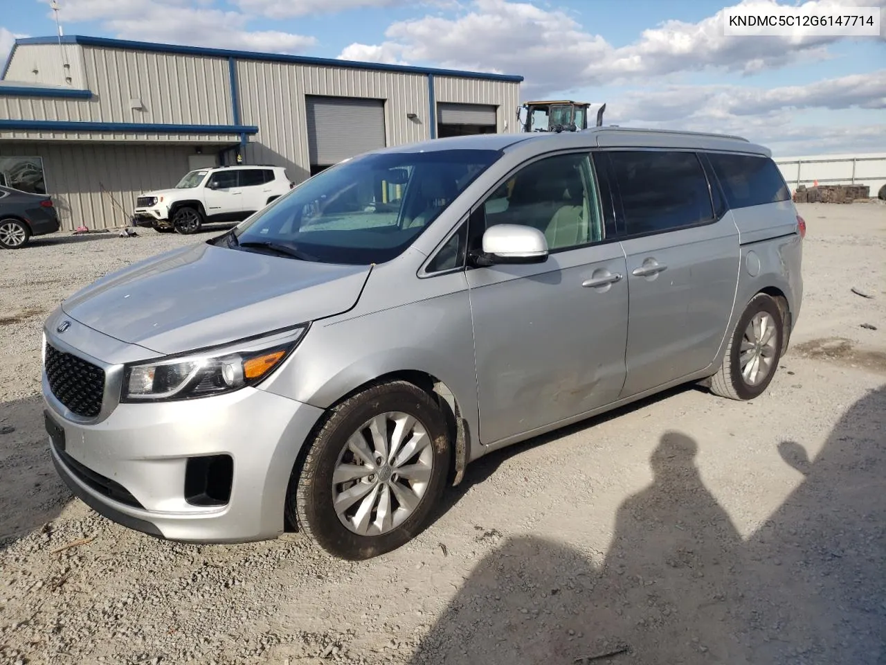 2016 Kia Sedona Ex VIN: KNDMC5C12G6147714 Lot: 75041124