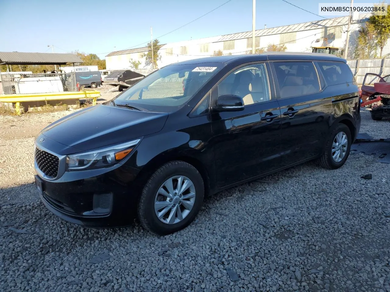 2016 Kia Sedona Lx VIN: KNDMB5C19G6203845 Lot: 75431484