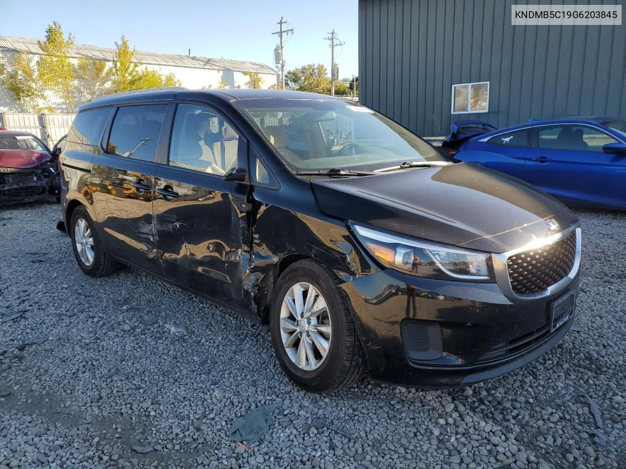 2016 Kia Sedona Lx VIN: KNDMB5C19G6203845 Lot: 75431484